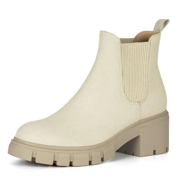 Neutral Cream Chelsea Winter Casual wear Boots - Picture 5 of 5
